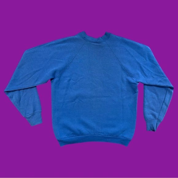 80s Fruit of the Loom Blue Crewneck
Sweatshirt - Picture 2 of 4